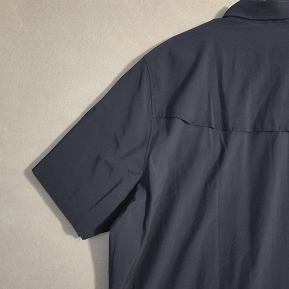 NWT Yee Yee Mens Navy The Maverick Button Up S/S Shirt Vented Size XXL - Picture 9 of 9